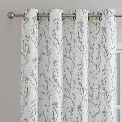 Regal Home Ayden Blossom Grommet Top Energy Saving Blackout Single Curtain Panel