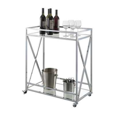 Oxford Glass-Top Kitchen Cart