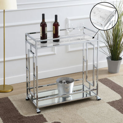 Town Square Faux Marble-Top Kitchen Carts