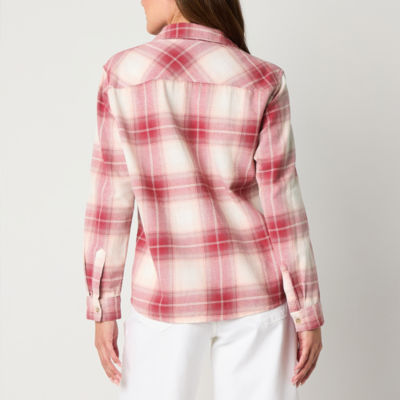 a.n.a Tall Womens Long Sleeve Regular Fit Button-Down Shirt