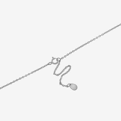 Silver Treasures Cat Womens Sterling Silver 16 Inch Pendant Necklace