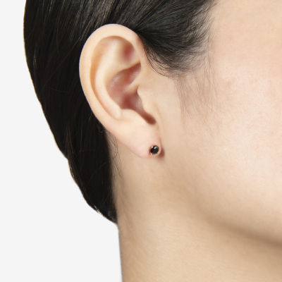 Silver Treasures Womens Cubic Zirconia Sterling Silver 3 Pair Earring Set