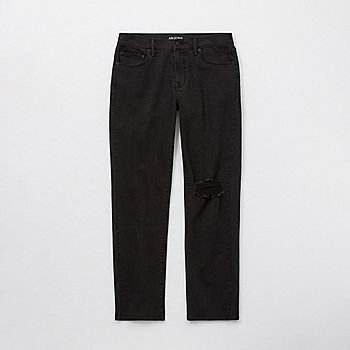 Arizona Mens Flex Worn Straight Jean, Advance - Black Color: 360 JCPenney Fit