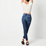 Arizona - Juniors Stretch Fabric Womens High Rise Curvy Fit Skinny Fit Jean
