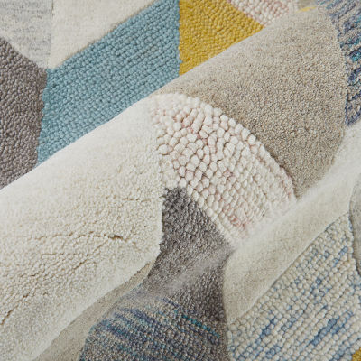 Weave And Wander Binada Geometric Hand Tufted Indoor Rectangle Accent Rug