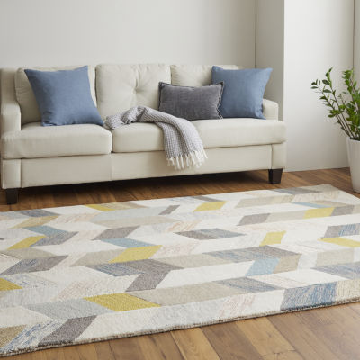 Weave And Wander Binada Geometric Hand Tufted Indoor Rectangle Accent Rug