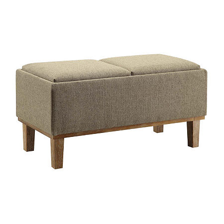 Designs4Comfort Storage Ottoman, One Size, Beige