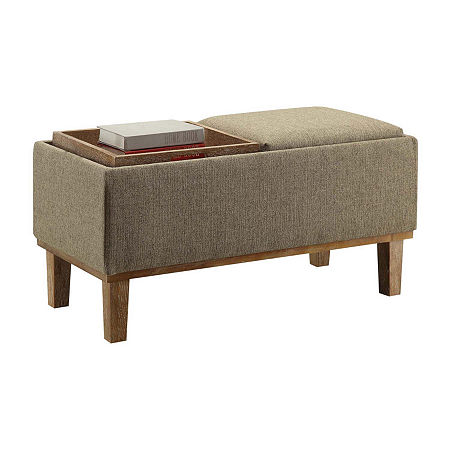 Designs4Comfort Storage Ottoman, One Size, Beige