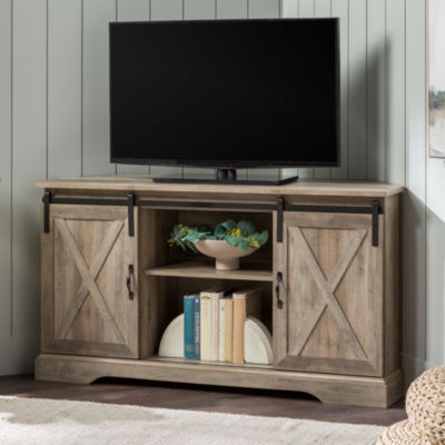 Barn Door Corner Tv Stand
