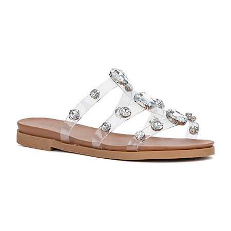  -Olivia Miller Womens Ocean Bliss Flat Sandals