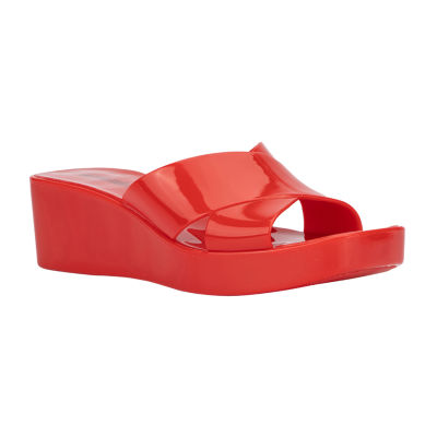 Olivia Miller Womens Karen Wedge Sandals