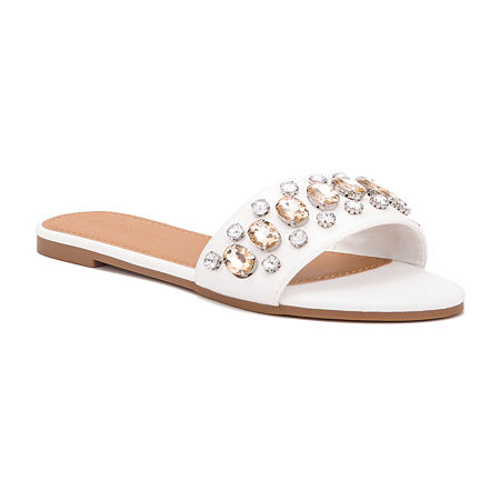  -Olivia Miller Womens Elsa Flat Sandals