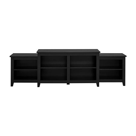 80 In Simple Tiered Top Tv Stand, One Size, Black