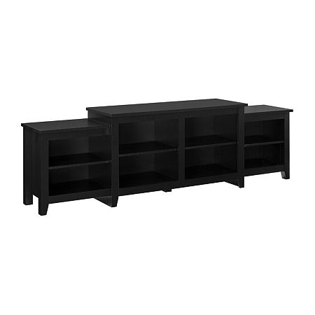 80 In Simple Tiered Top Tv Stand, One Size, Black