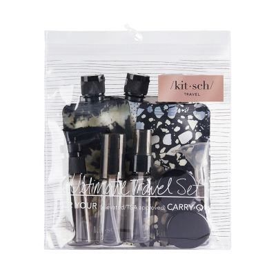 Kitsch 11pc Travel Bottle Set Black
