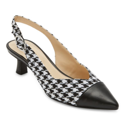 Liz Claiborne Womens Quitman Pointed Toe Kitten Heel Pumps
