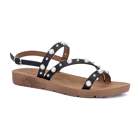  -Olivia Miller Womens Perla Flat Sandals