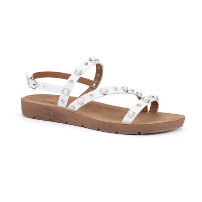Olivia Miller Womens Perla Flat Sandals