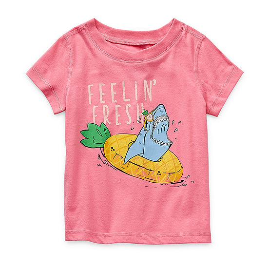 Thereabouts Toddler Girls Adaptive Round Neck Short Sleeve Graphic T-Shirt