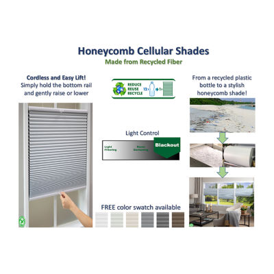 Eco Estates Honeycomb Custom Cordless Top Down Bottom Up Blackout Cellular Shade