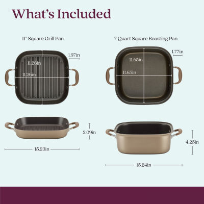 Anolon Advanced Home Hard Anodized 2-pc. Two Step Meal Cookware Set