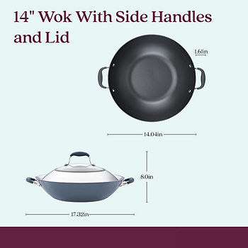 Anolon Advanced Home Hard Anodized 14 Wok with Lid and Side Handles