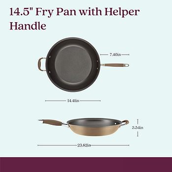 Anolon Advanced Home Hard-Anodized Nonstick 14.5 Skillet with Helper Handle - Bronze