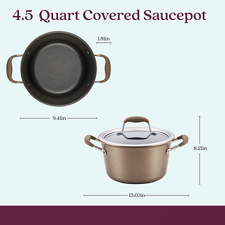 Anolon Advanced Home Hard Anodized 4.5-qt. Sauce Pan With Lid, One Size, Brown