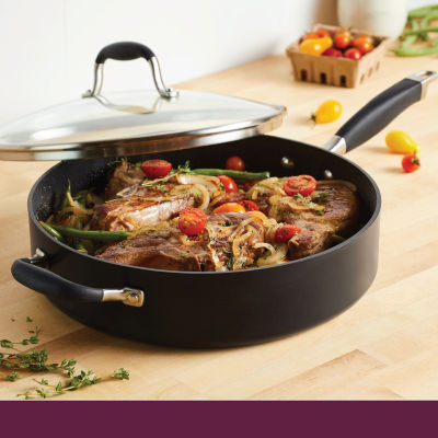 Anolon Advanced Home Hard Anodized 5-qt. Saute Pan with Lid and Helper Handle