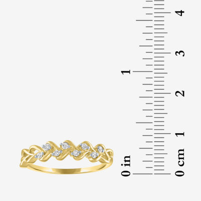 G-H / Si2-I1) 1/ CT. T.W. Lab Grown White Diamond 10K Gold Delicate Band