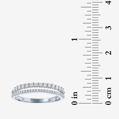 (G-H / Si2-I1) 1/3 CT. T.W. Lab Grown White Diamond 10K Gold Delicate Band