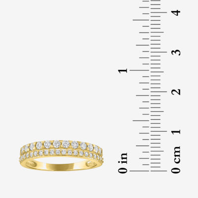 (G-H / Si2-I1) Womens 1/2 CT. T.W. Lab Grown White Diamond 10K Gold Delicate Band