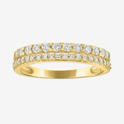 (G-H / Si2-I1) 1/2 CT. T.W. Lab Grown White Diamond 10K Gold Delicate Band