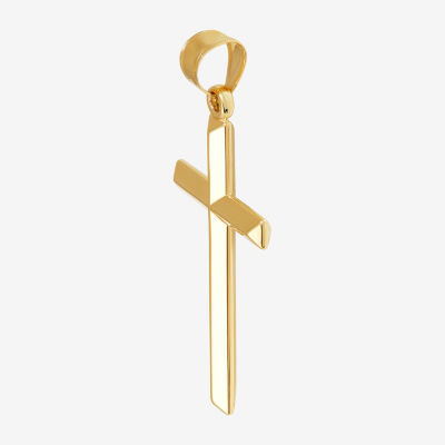 Womens 14K Gold Cross Pendant