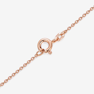 Womens 14K Rose Gold Over Silver Pendant Necklace