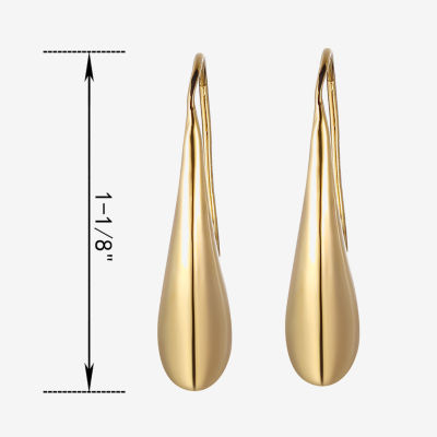 Teardrop 18K Gold Over Silver Drop Earrings