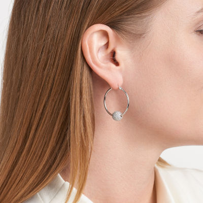 Jcpenney sterling silver sales hoop earrings