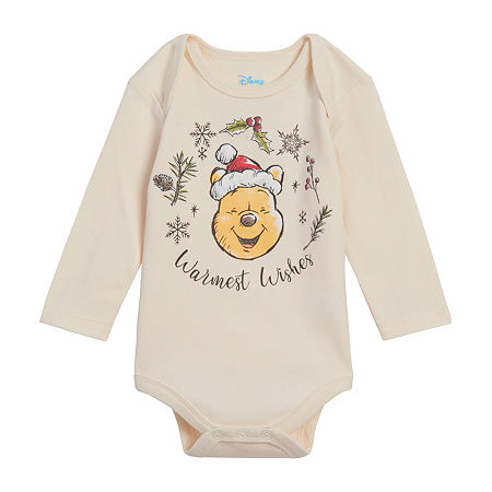 Disney Baby Unisex Winnie The Pooh Bodysuit, 9 Months, Beige