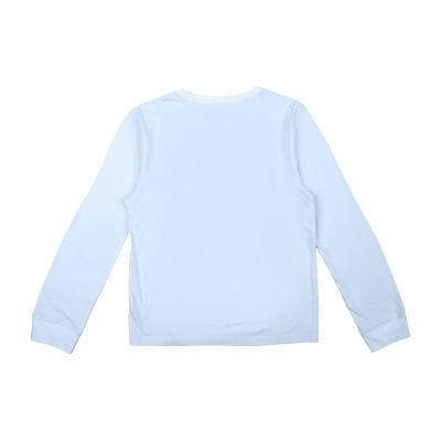 Little & Big Kid Boys Crew Neck Long Sleeve Regular Fit Sonic the Hedgehog Graphic T-Shirt