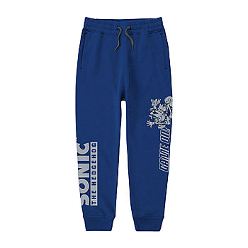 Little & Big Boys Sonic the Hedgehog Cuffed Jogger Pant, Color: Electric  Blue - JCPenney