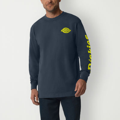 Dickies Logo Mens Crew Neck Long Sleeve Regular Fit Graphic T-Shirt