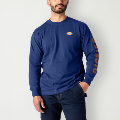 Dickies Logo Mens Crew Neck Long Sleeve Regular Fit Graphic T-Shirt