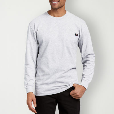 Dickies Heavyweight Mens Crew Neck Long Sleeve Pocket T-Shirt