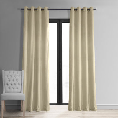 Exclusive Fabrics & Furnishing Signature Energy Saving Blackout Grommet Top Single Curtain Panel