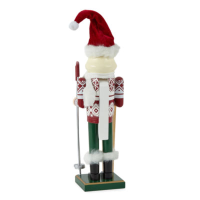 North Pole Trading Co. 14" Ski Wood Nutcracker