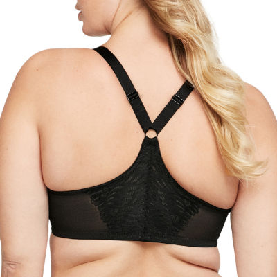 Glamorise Womens Front-Closure T-Back WonderWire Underwire Bra