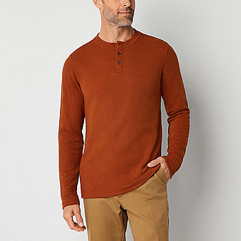 Long sleeve T-shirt with a high collar - Orange