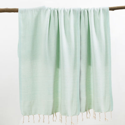 Set of 2 Fun in Paradise Pestemal Beach/Hand Towels Gray - Linum Home  Textiles
