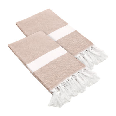 Linum Home Textiles Diamond Pestemal 2-pc. Beach Towels