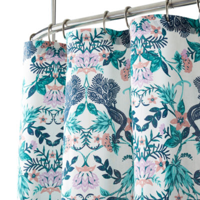Distant Lands Peacock Printed Shower Curtains